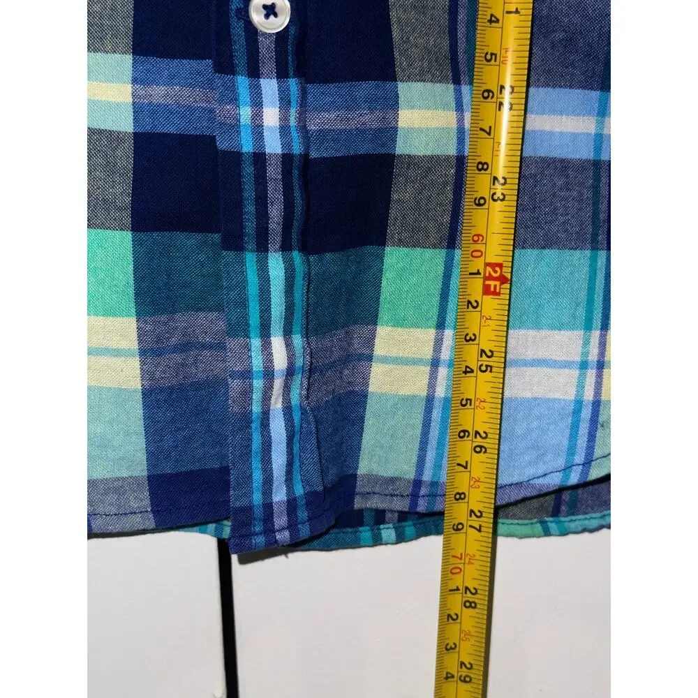 American Eagle Outfitters Youth Small Classic Fit Plaid Button Down - Picture 4 of 7